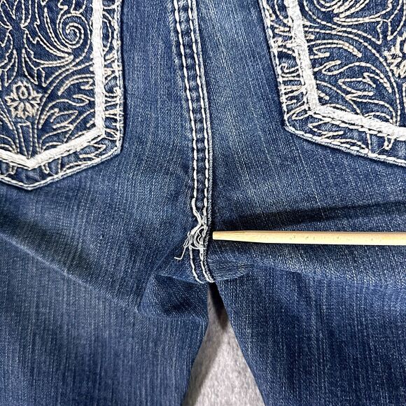 Adiktd Womens Jeans Blue Tag Size 2 (00x00) Low Rise Capri Stretch - Picture 2 of 13